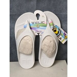 NWT Telic Flip Flop Snow White Arch Support Recovery Sandal Womens Size 10